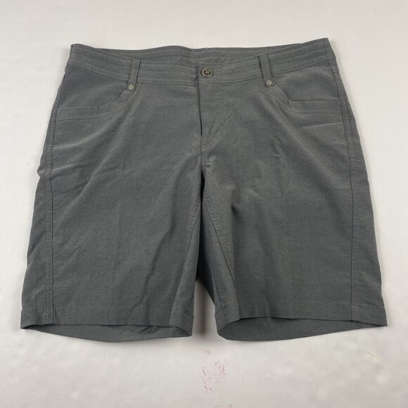 Kuhl Shorts Women's Size 10 Gray Drawstring Hike Walking Lightweight Poly Nylon - Picture 1 of 12